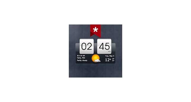 Sense Flip Clock & Weather